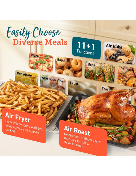 Horno Tostador COSORI 11 en 1 26QT Cerámica Acero Inoxidable