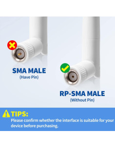 Antena WiFi Externa Bingfu RP-SMA Doble Banda 3dBi 2-Pack 2