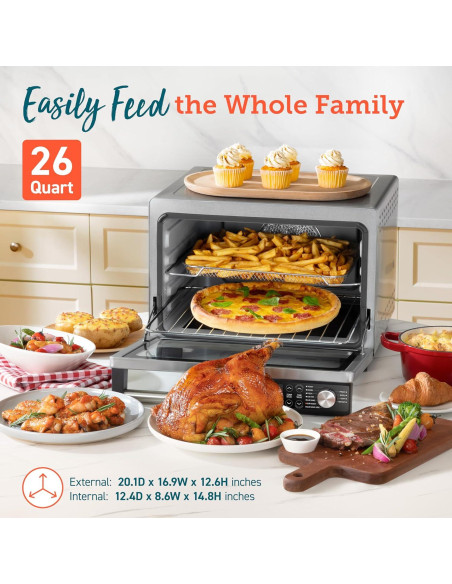 Horno Tostador COSORI 11 en 1 26QT Cerámica Acero Inoxidable