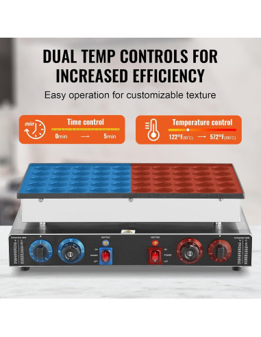 Hacedor de Panqueques Holandeses HappyBuy PC-50 1700W 50PCS