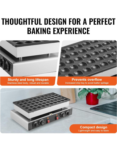 Hacedor de Panqueques Holandeses HappyBuy PC-50 1700W 50PCS