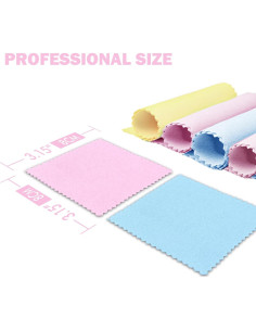 Paños de Limpieza de Joyería XIAOXINGYUN 120 Pcs 8x8 cm 2