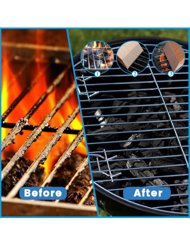 Raspador de Parrilla de Madera CONSDAN 52x13 cm Roble Sólido