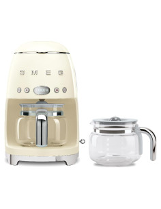 Cafetera de Goteo Smeg DCF12 Retro Crema con Jarra Extra