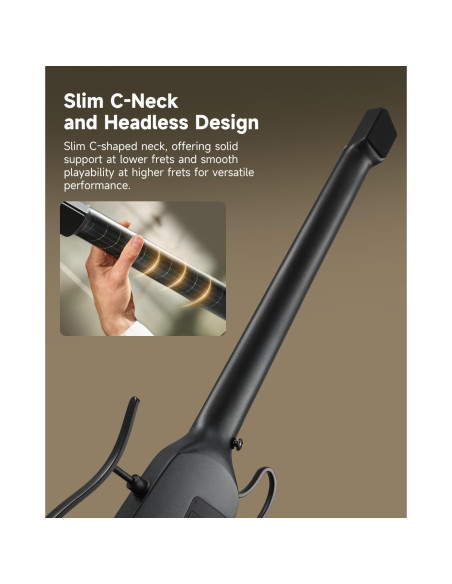 Guitarra Clásica Eléctrica Donner HUSH C Nylon 6 Cuerdas - Negro