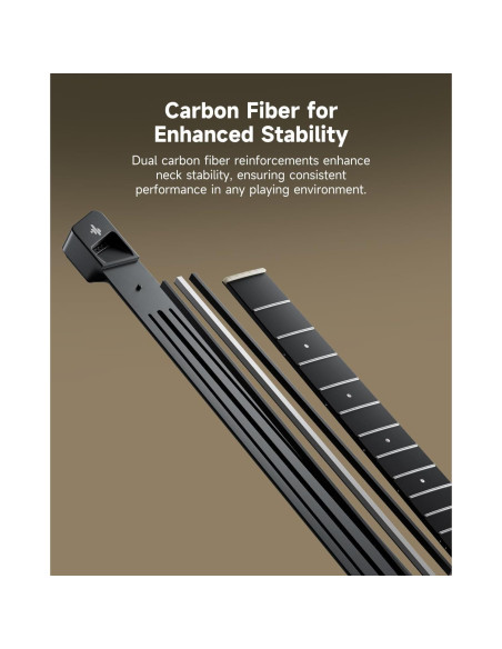 Guitarra Clásica Eléctrica Donner HUSH C Nylon 6 Cuerdas - Negro