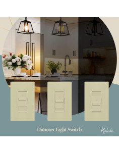 Interruptor Regulador de Luz LED 200W Top Greener Marfil 2