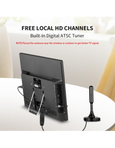 Televisor portátil Othoig 14" (35.56 cm) HDMI USB para camping 2