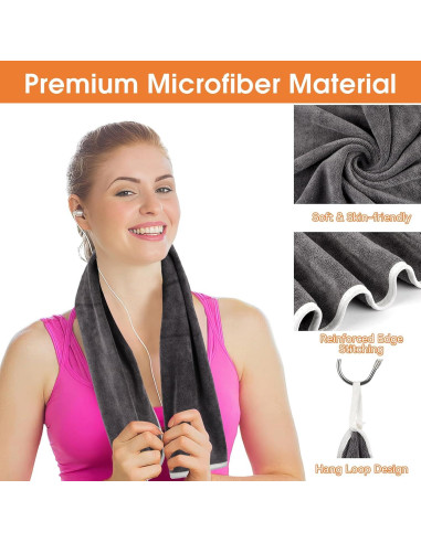 Paquete de 3 Toallas de Gimnasio Hoiny Microfibra 76x36 cm