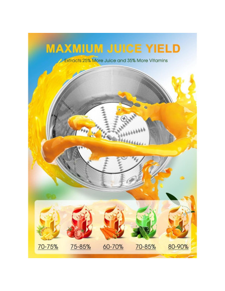 Extractor de Jugo Bestome 1200W Doble Velocidad 1.04L