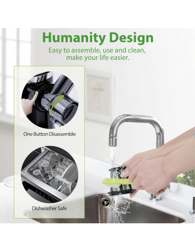 Extractor de Jugo Horizontal Aeitto Clásico 600ml Negro