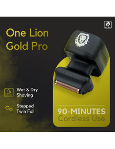 Afeitadora Eléctrica Skull Shaver One Lion Gold PRO Doble Lámina 2