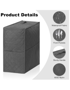 Cubierta para máquina de slushie Ninja 600D impermeable gris 2