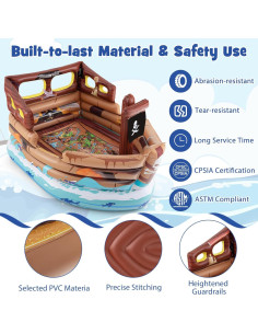 Barco Pirata Inflable Gotoplay 203x138 cm con Motor y Accesorios 2