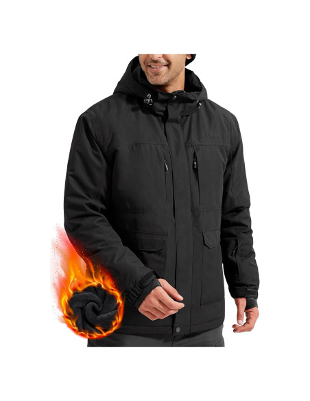 Chaqueta de Esquí Impermeable Free Soldier para Hombres - Forrada