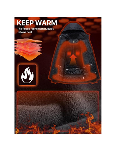 Chaqueta de Esquí Impermeable Free Soldier para Hombres - Forrada