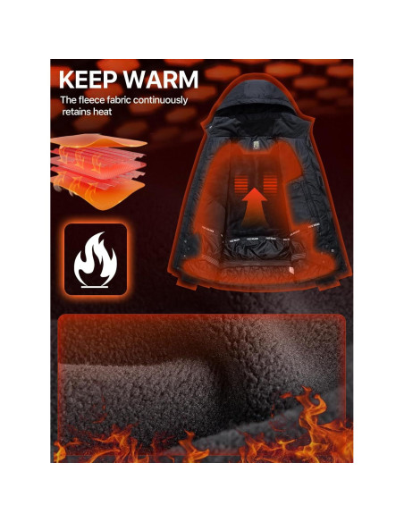 Chaqueta de Esquí Impermeable Free Soldier para Hombres - Forrada