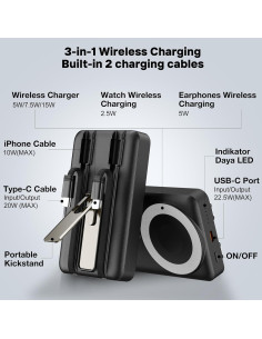 Cargador Portátil Inalámbrico WIXLI T18 10000mAh Carga Rápida 2