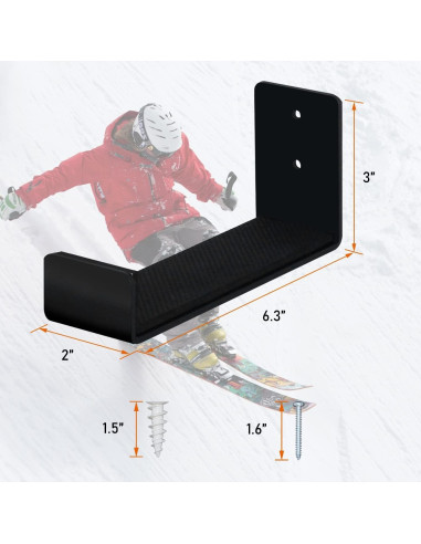 Soporte de Pared para Snowboard Poskad - Aluminio Minimalista