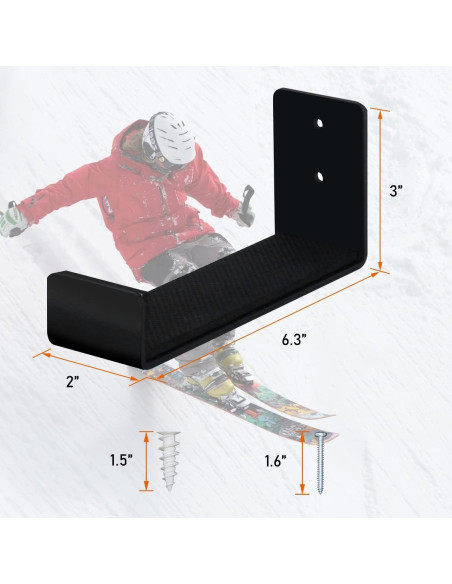 Soporte de Pared para Snowboard Poskad - Aluminio Minimalista