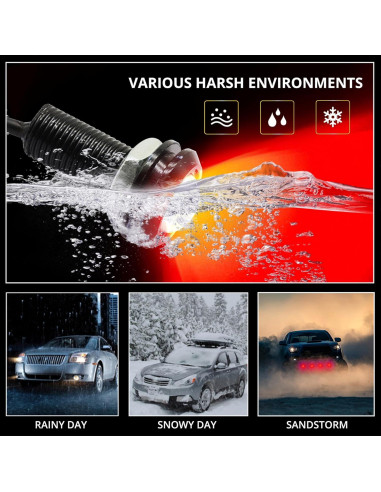 4 Piezas Luz Ojo de Águila LED JRQLOV 23mm Rojo 2.5W DC12V