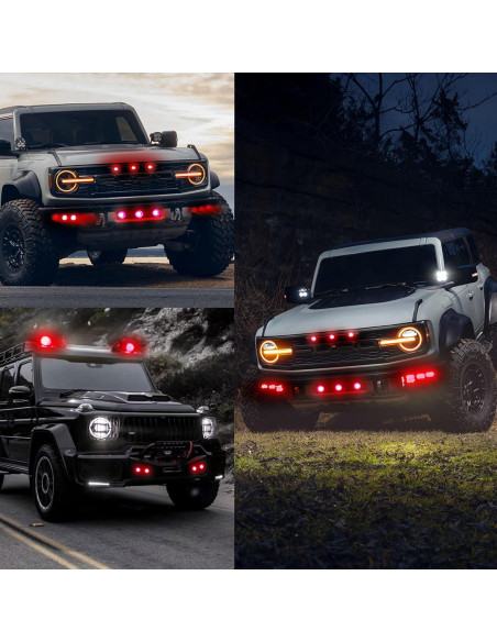 4 Piezas Luz Ojo de Águila LED JRQLOV 23mm Rojo 2.5W DC12V