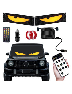 Ojos LED Diabólicos RAOZBE 15x4" Programables para Coche