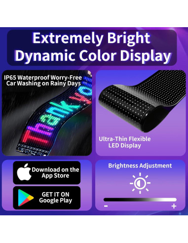 Ojos LED Diabólicos RAOZBE 15x4" Programables para Coche