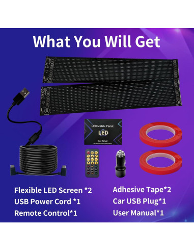 Ojos LED Diabólicos RAOZBE 15x4" Programables para Coche