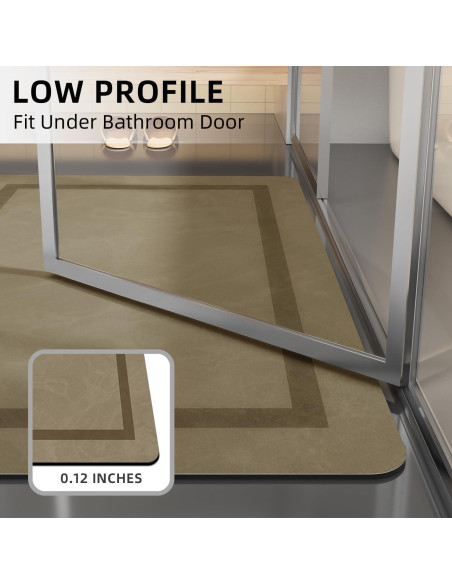 Alfombrilla de Baño Antideslizante Chakme Beige 61x41 cm