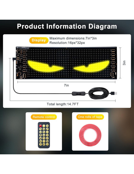 Tiras LED Ojos de Diablo Ligrel 7" x 3" IP68 Control APP