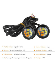 10 Bombillas LED DriSentri 23mm Doble Color Blanca Amarilla 2