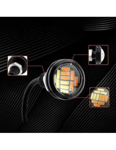 10 Bombillas LED DriSentri 23mm Doble Color Blanca Amarilla