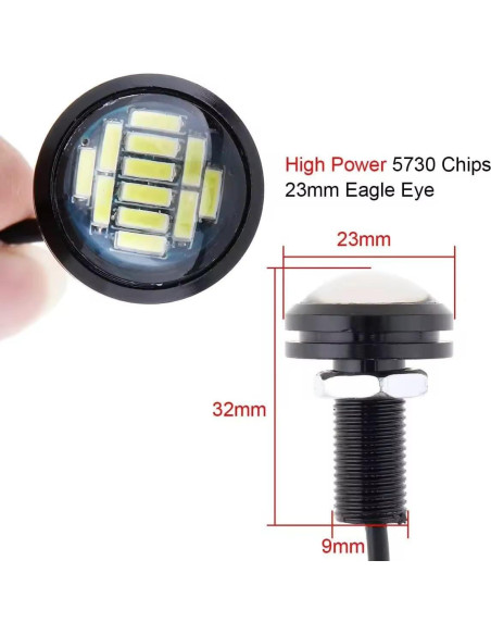 10 Bombillas LED DriSentri 23mm Doble Color Blanca Amarilla