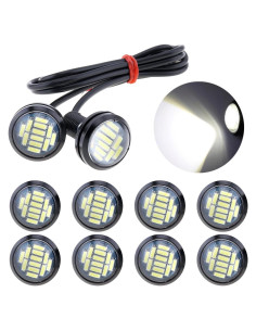 Luces LED DriSentri 10Pcs 23mm Alta Potencia 12V Blanca