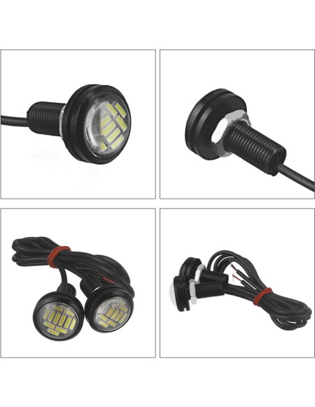 Luces LED DriSentri 10Pcs 23mm Alta Potencia 12V Blanca