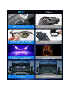 Luces LED Ojos del Diablo DYNVEX Azul para Vehículos 2 PCS 2
