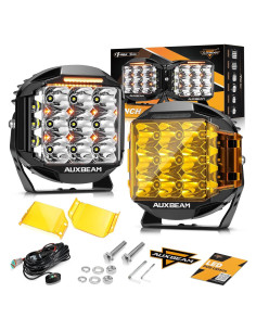Luces LED Auxbeam 7 Pulgadas 228W DRL Ámbar para Camiones