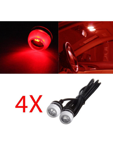 Luz LED Niebla ECCPP 18mm Roja para Acura y Audi 2015