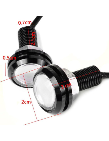 Luz Estroboscópica LED YIBO 12V 10W Azul para Coche y Barco