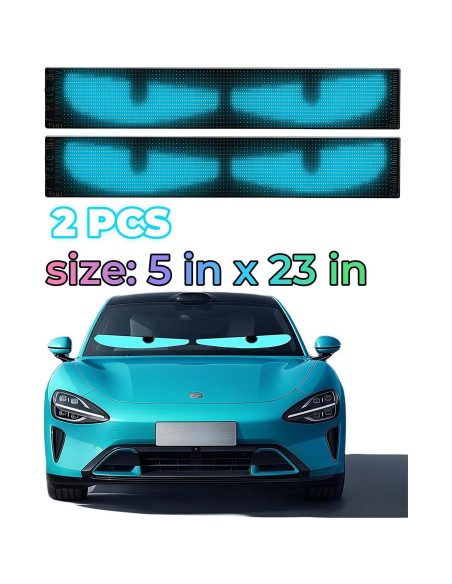Ojos LED Dinámicos Programables YOUBISON 5x23" para Autos