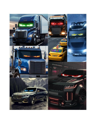 Ojos LED Dinámicos Programables YOUBISON 5x23" para Autos