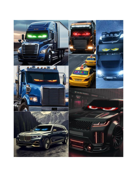 Ojos LED Dinámicos Programables YOUBISON 5x23" para Autos