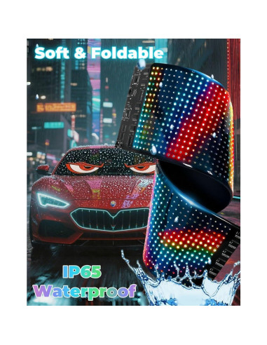 Ojos LED Dinámicos Programables YOUBISON 5x23" para Autos