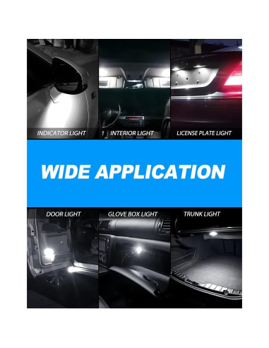 Bombillas LED Festoon Yorkim 31mm 12V Blancas Paquete de 2