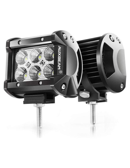 Barra de luz LED Auxbeam 4" 18W 1800lm IP67 - Paquete de 2
