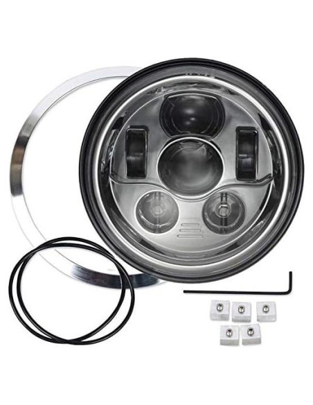 Faro LED 7" Eagle Lights 8700G3 Cromo para Motocicleta