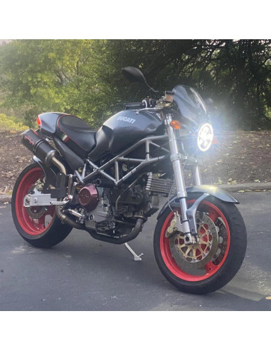 Faro LED 7" Eagle Lights 8700G3 Cromo para Motocicleta