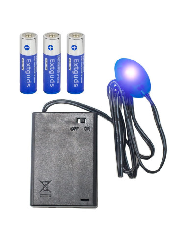 Alarma de Coche Falsa Extguds con Luz LED Azul y Baterías