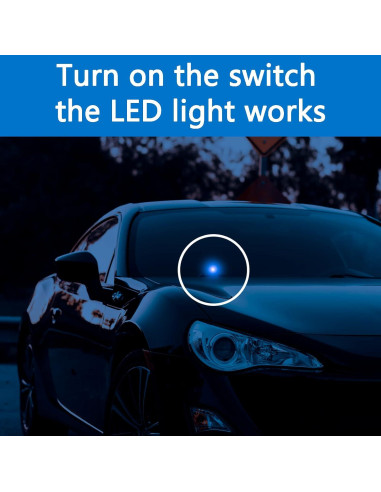 Alarma de Coche Falsa Extguds con Luz LED Azul y Baterías
